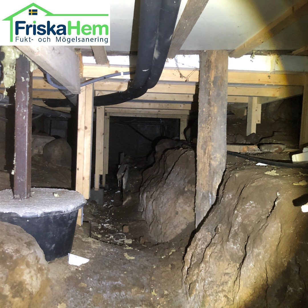 Höga fukthalter i den här krypgrunden - Trollhättan