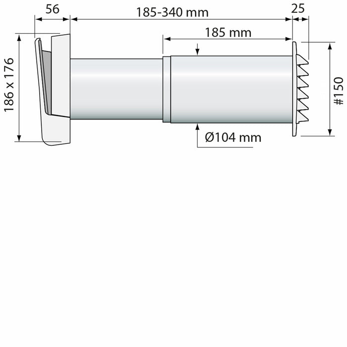 Fresh Väggventil TL100C