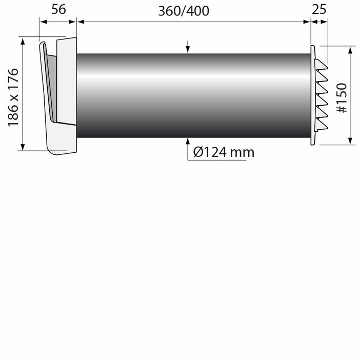 Väggventil Fresh TL80C dBs