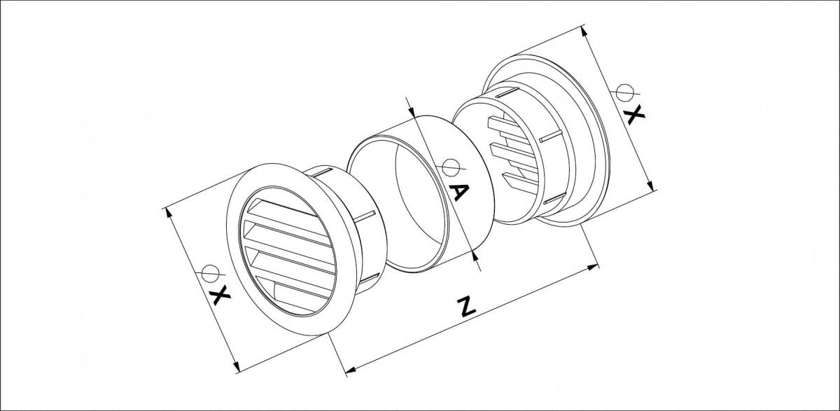 Airmove AMDV 40mm Vit Dörrventil