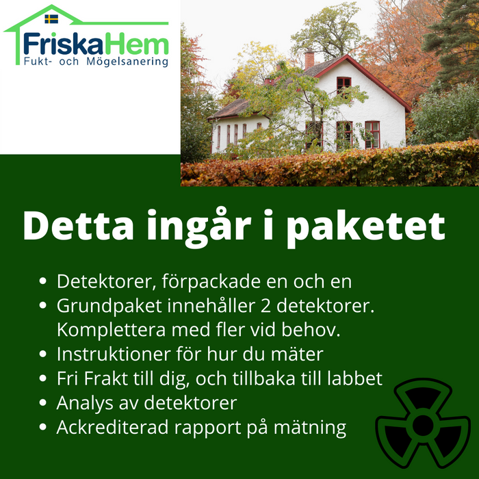 Radondetektor för långtidsmätning