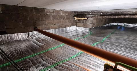 Isoreflekt marktäckning, högeffektiv krypgrundsisolering, radon- och ångspärr för krypgrunder