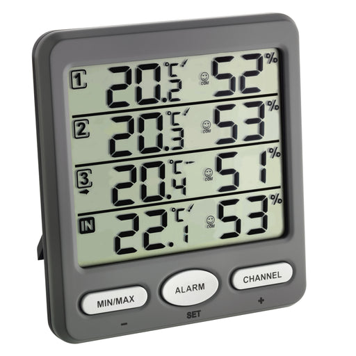 Svenska Termoinstrument Trådlös Fukt/Temp-mätning med 3 Kanaler.