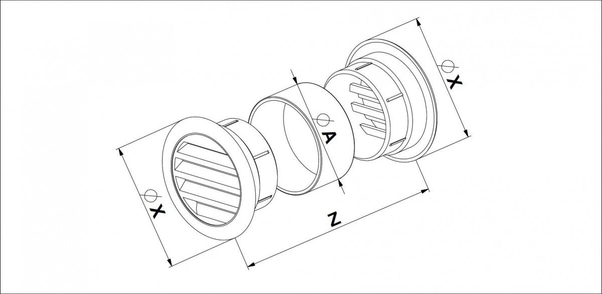 Airmove AMDV 40mm Vit Dörrventil