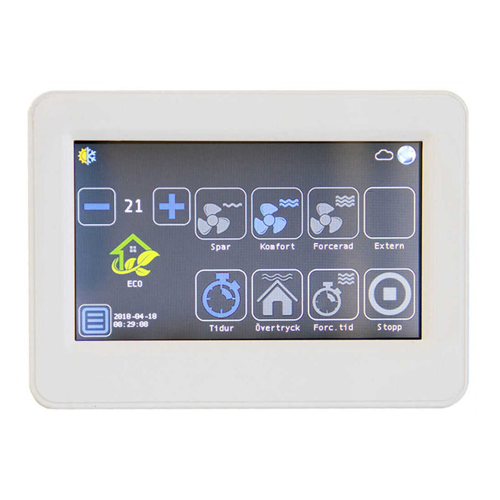 Display för Acetec EvoAir A200S G2 Ventilationsaggregat