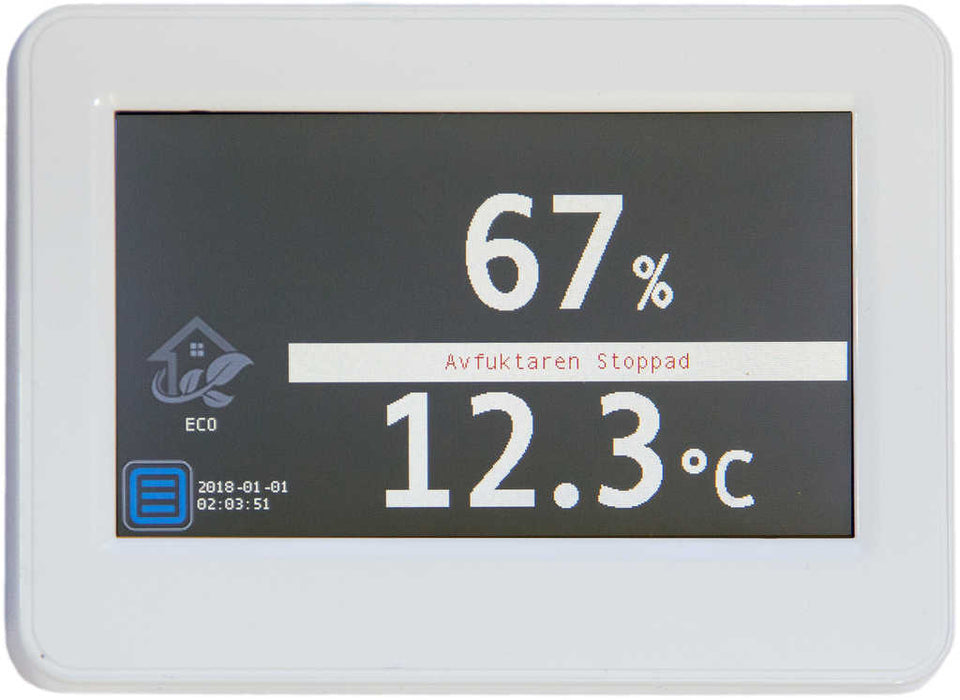 Display för Acetec EvoDry 120 Pro Sorptionsavfuktare